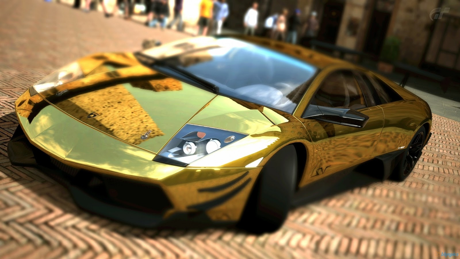Lamborghini Golden Logo HD Wallpaper Car