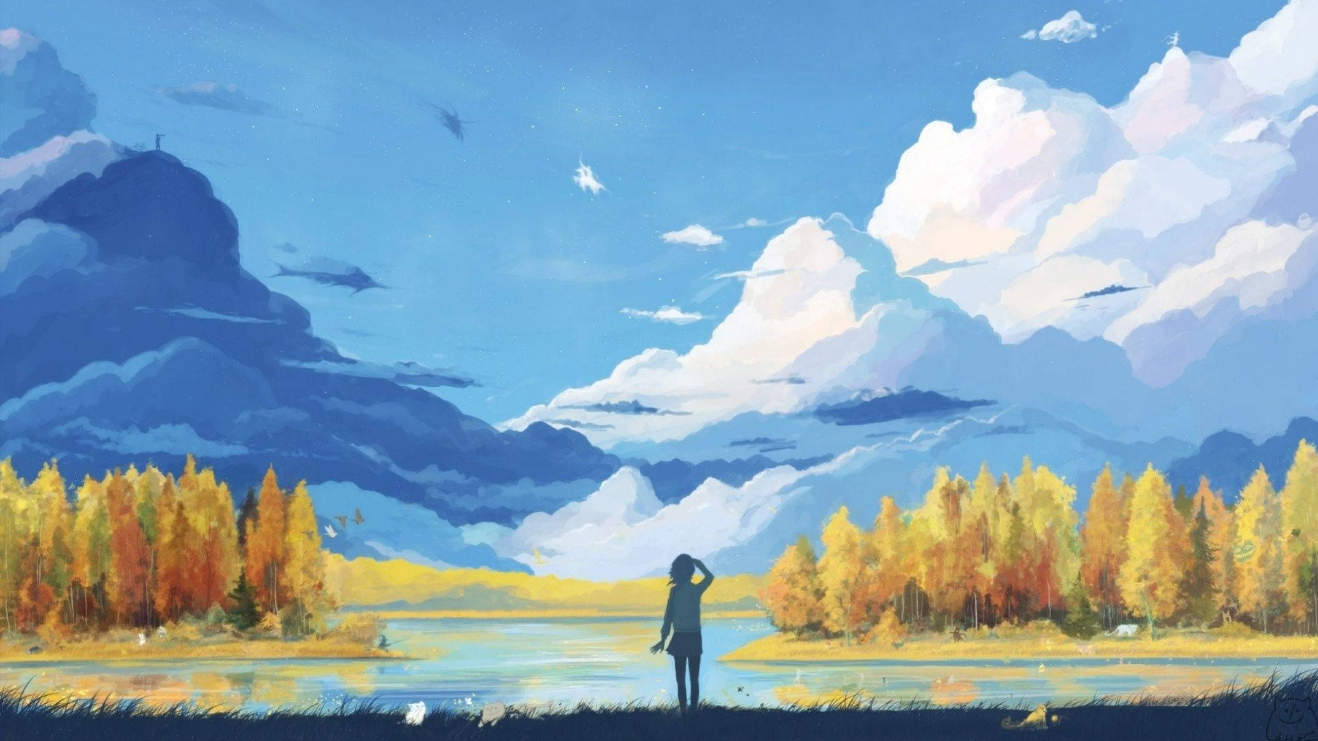 Aesthetic Anime Scenery Wallpaper