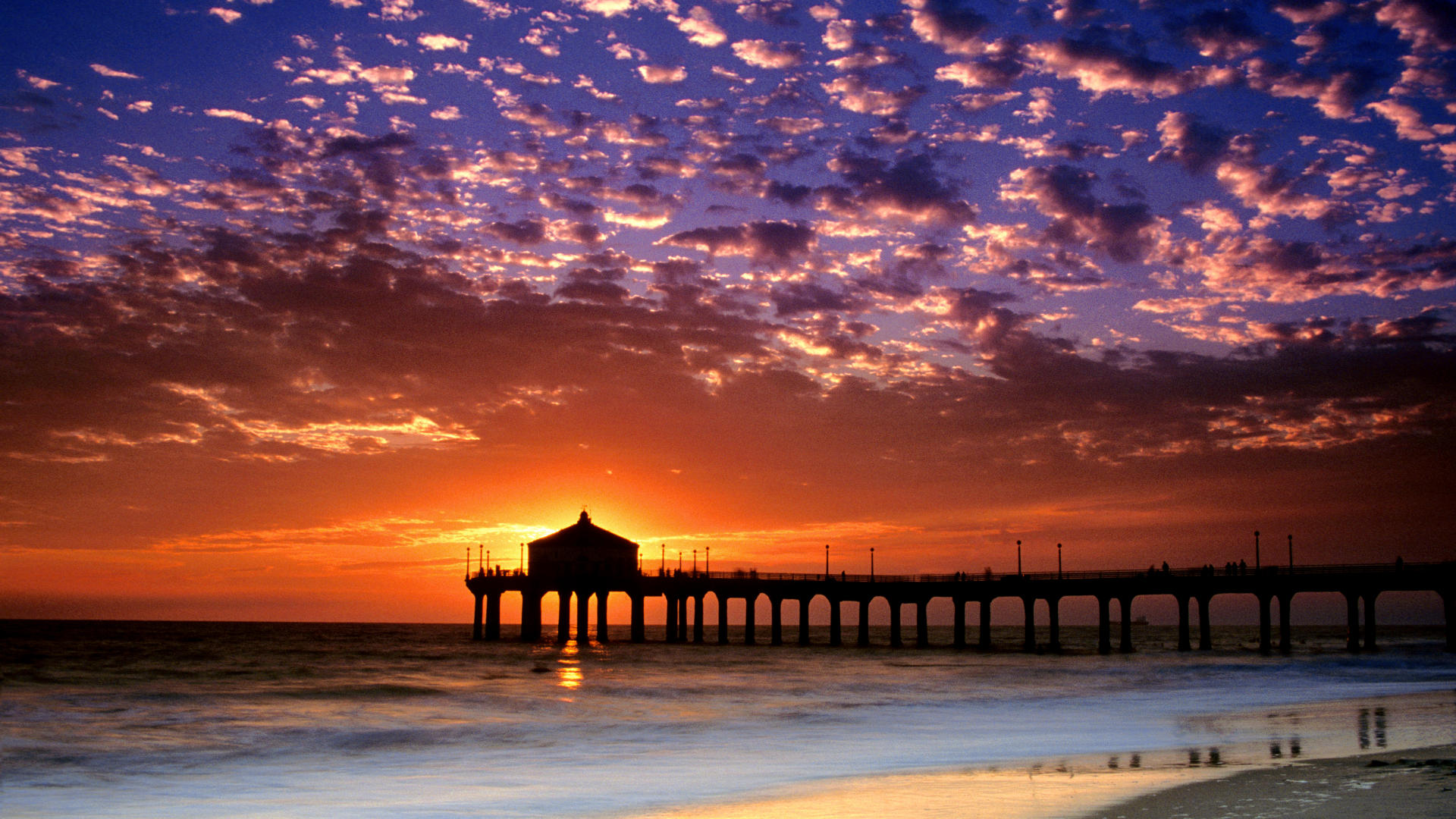 Cool Background Wallpaper California Beach Colorful Sky