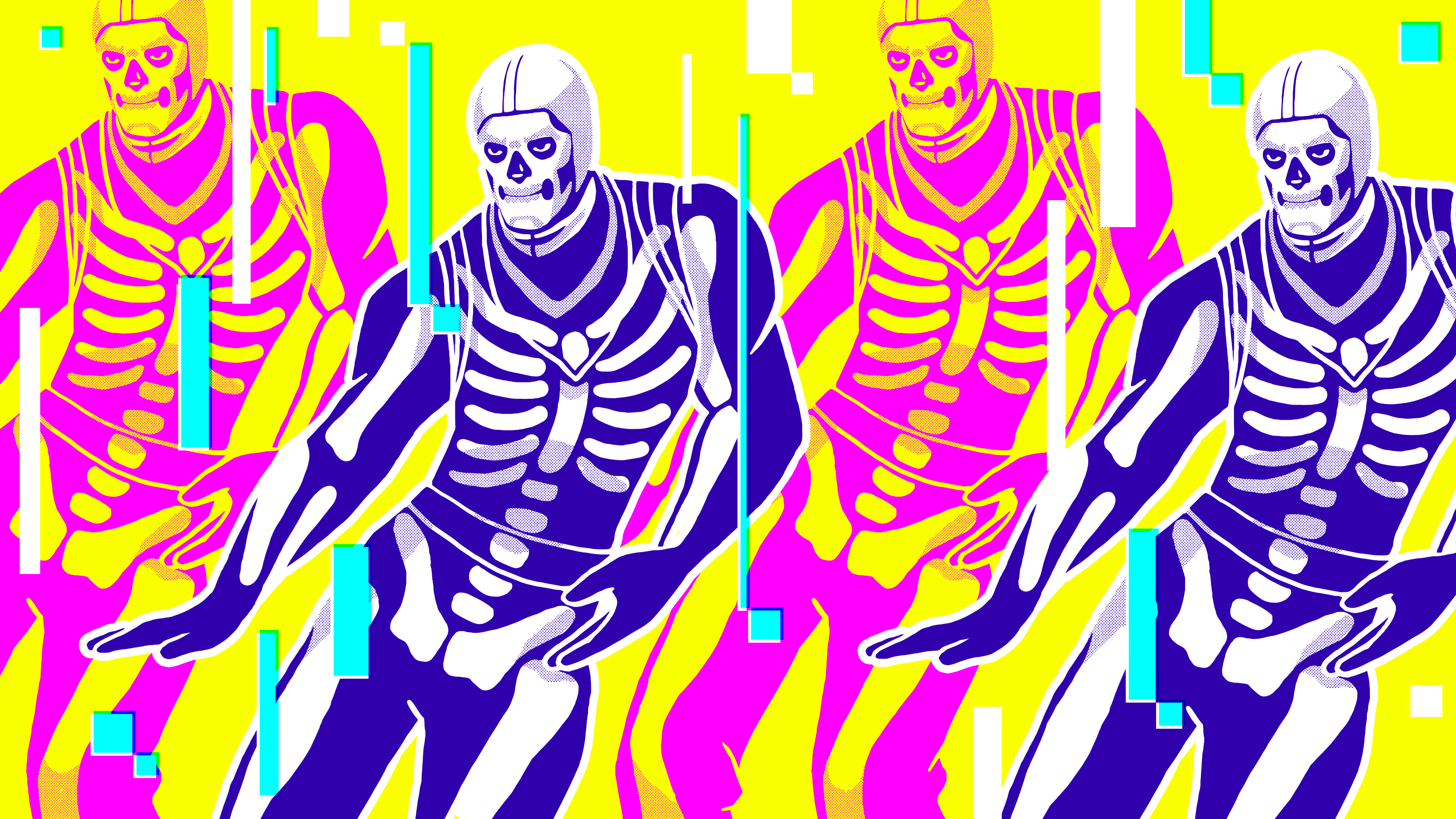 Purple Skull Trooper Wallpaper 4k