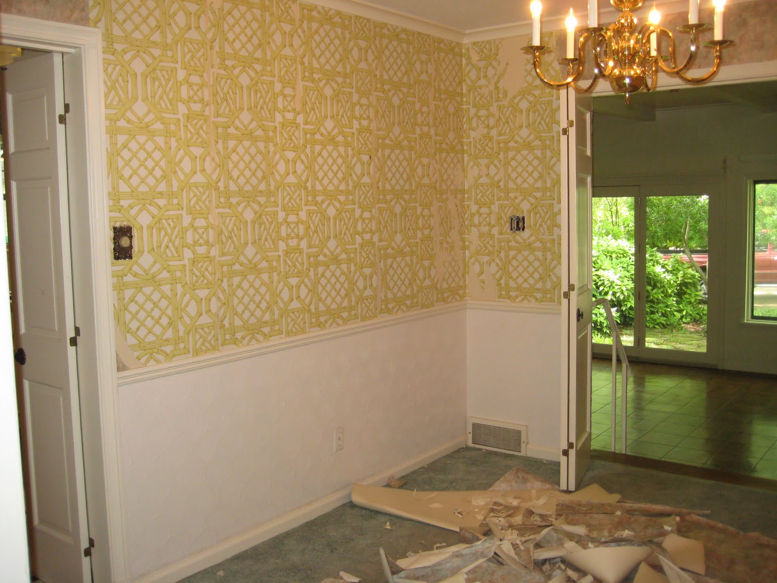 when I posted about it HERE You know when I said the wainscoting