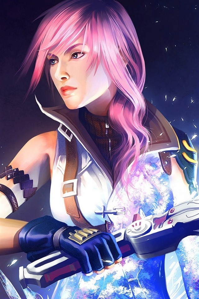 Final Fantasy Xiii Warrior Girl iPhone Wallpaper