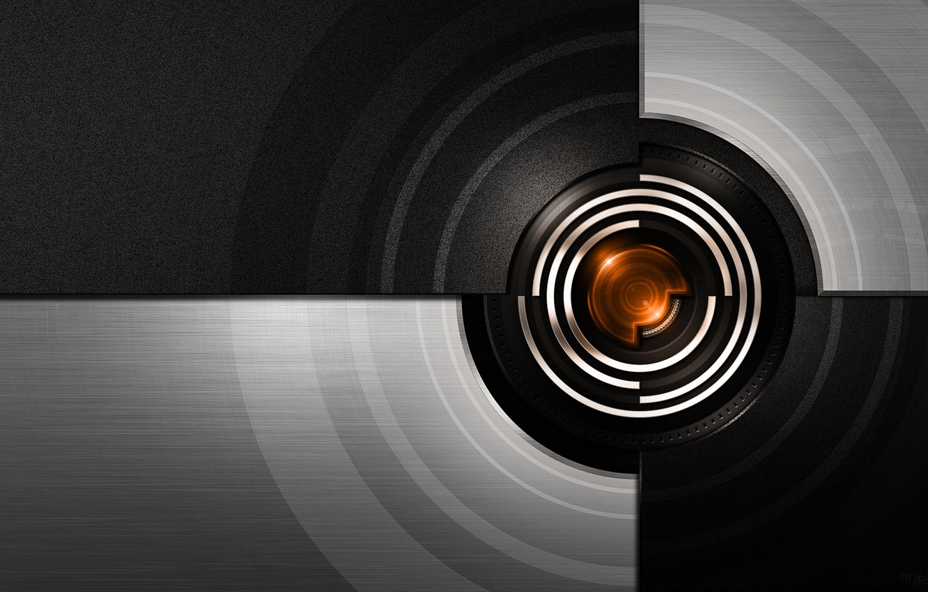 Wallpaper Carbon Orange Metallic Gyroscope Image For Desktop
