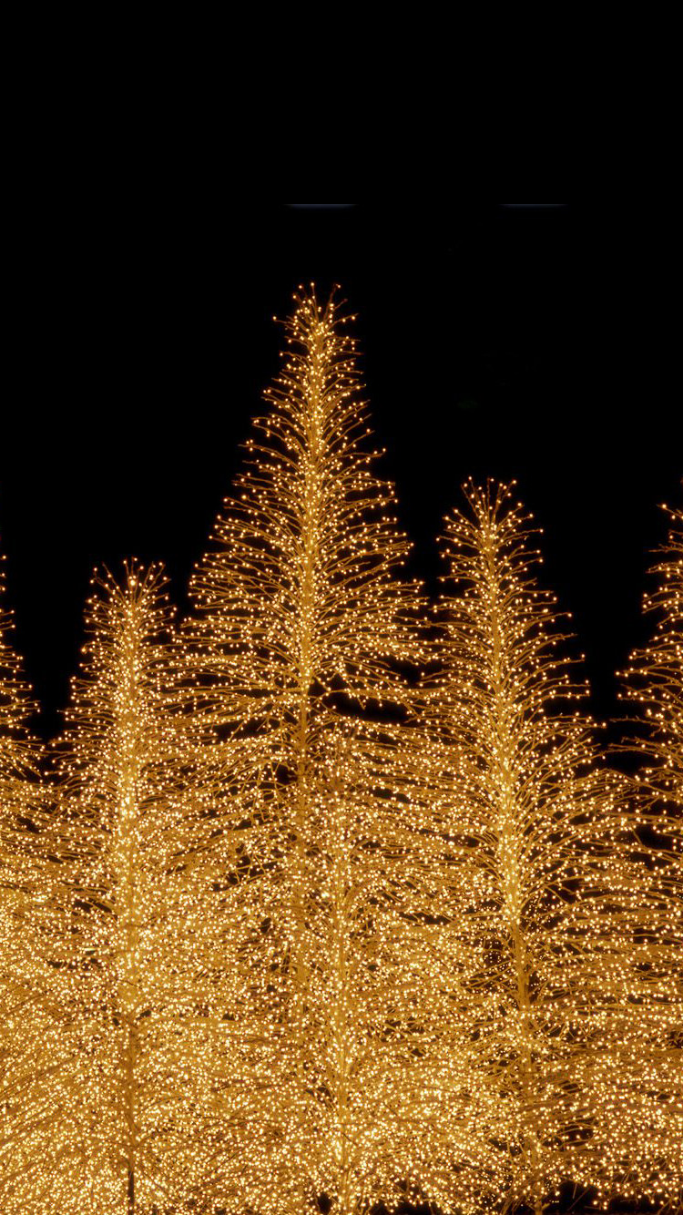 Christmas Tree Light iPhone Wallpaper HD