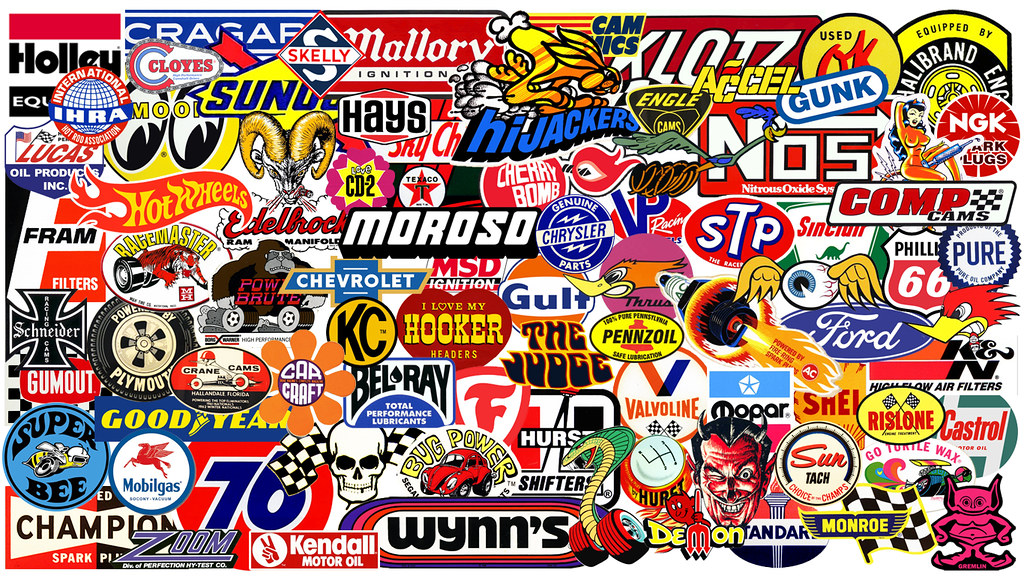 Racing Decals wallpaper 1366 x 768 Collage of mostly Vinta Flickr