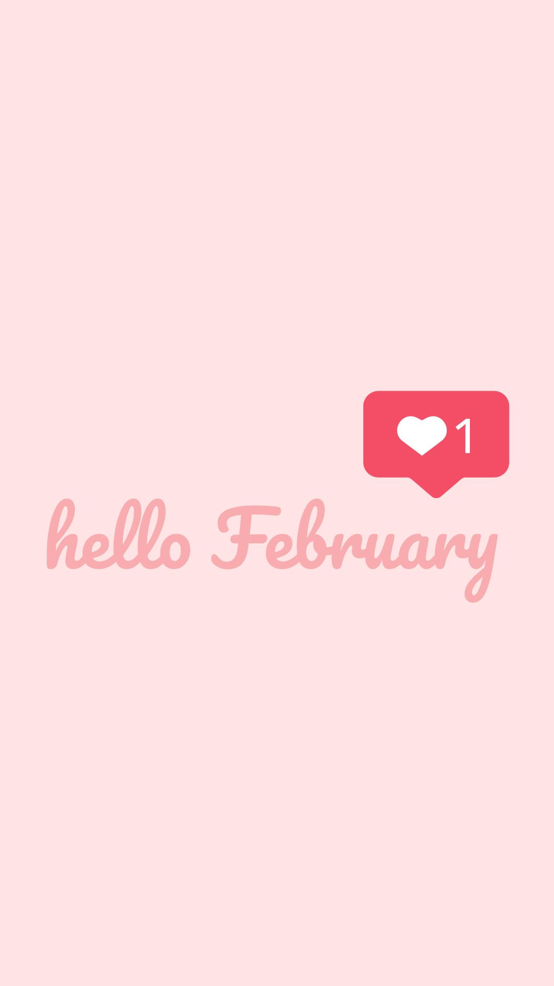 Hello February Mobile Wallpaper iPhone Android Valentines