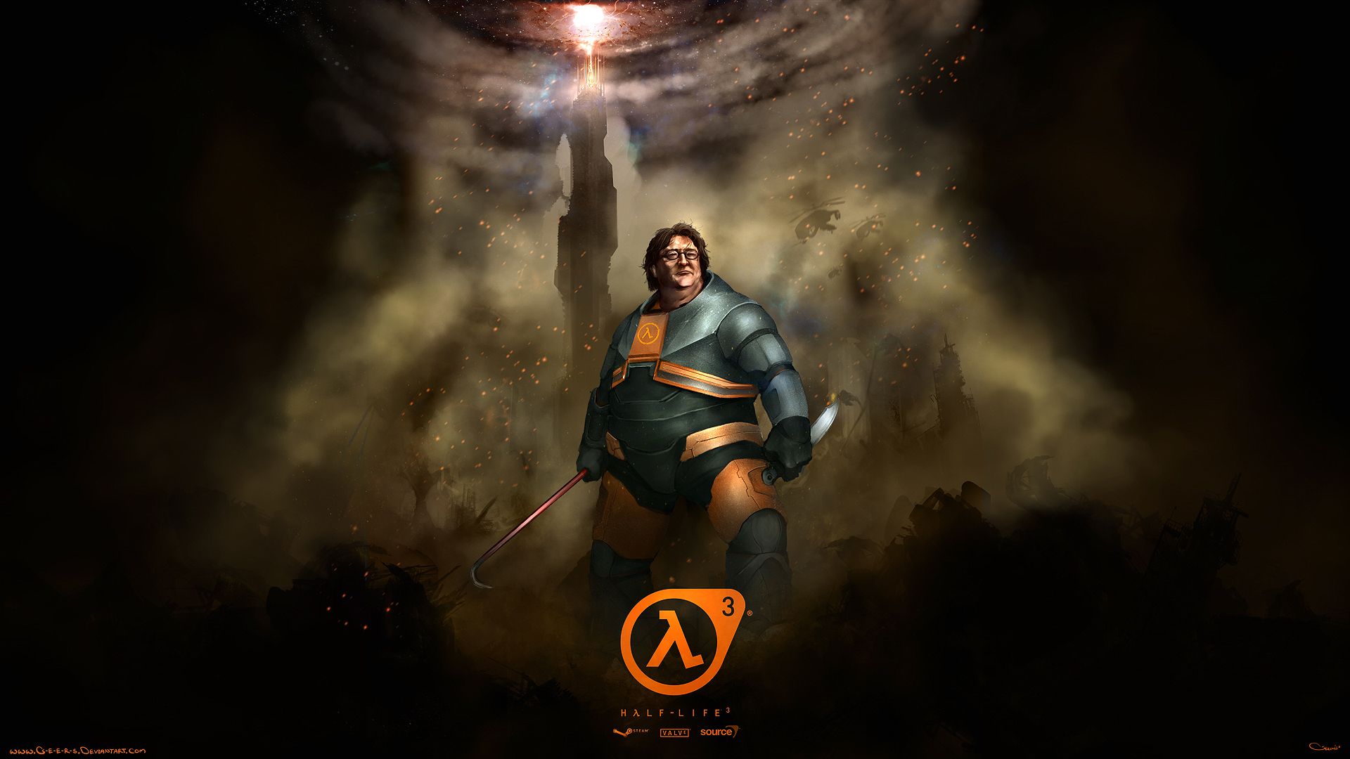 Our Lord And Savior Gaben Gabe Newell Of Valve Cartoon