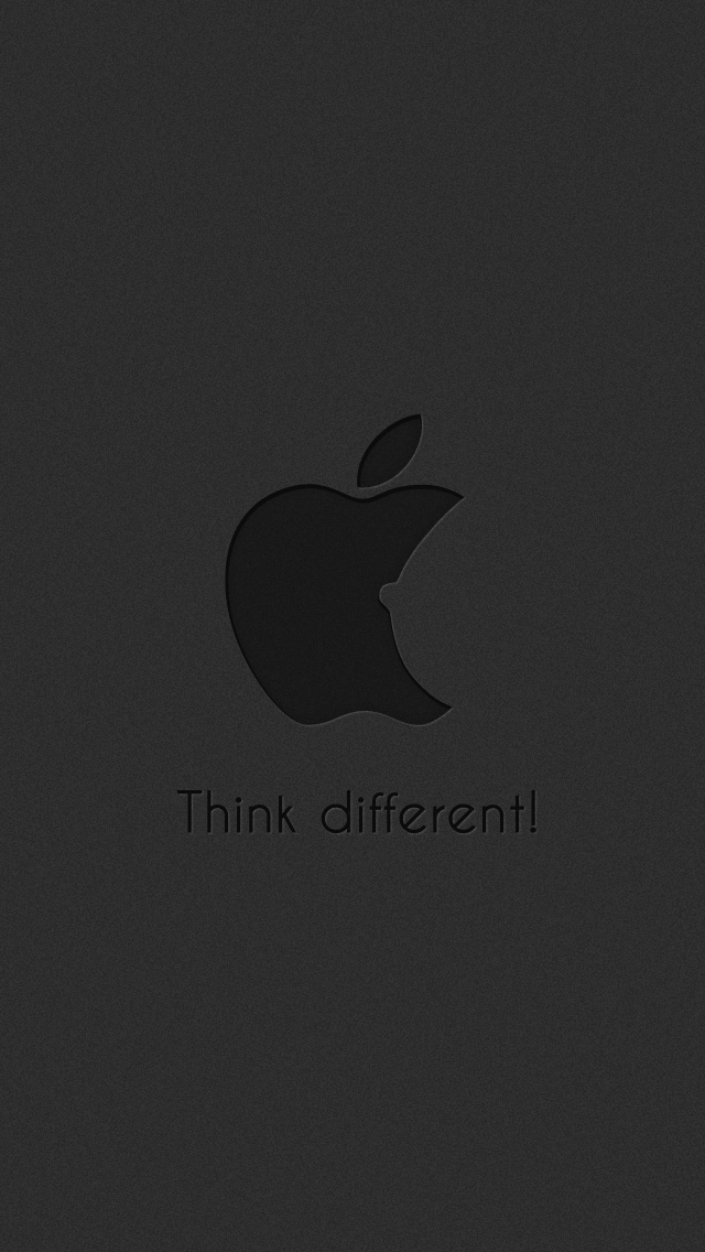 Funny Subtle Apple Think Different Logo Dark iPhone Wallpaper Ipod