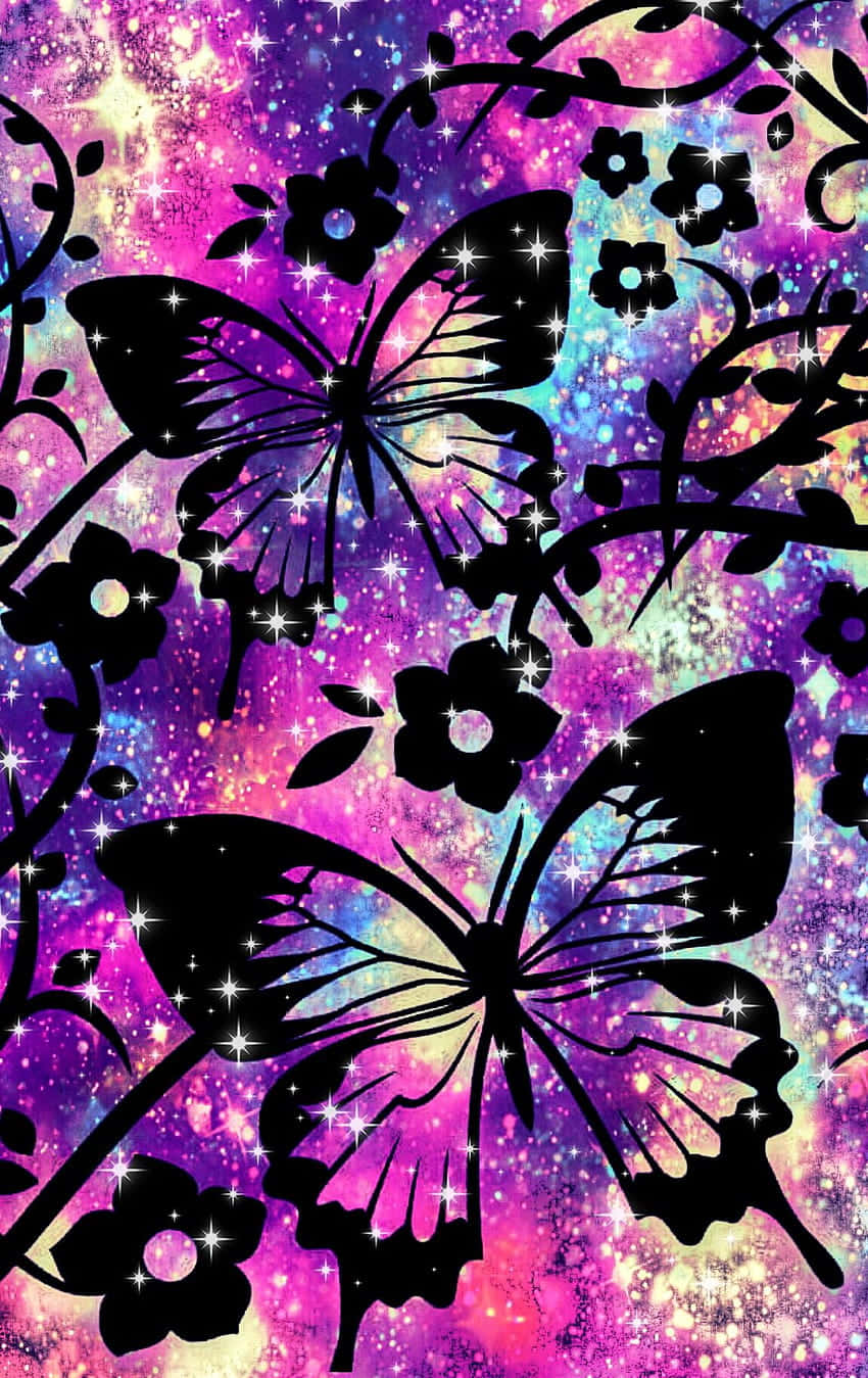 Glitter Butterfly Picture Wallpaper