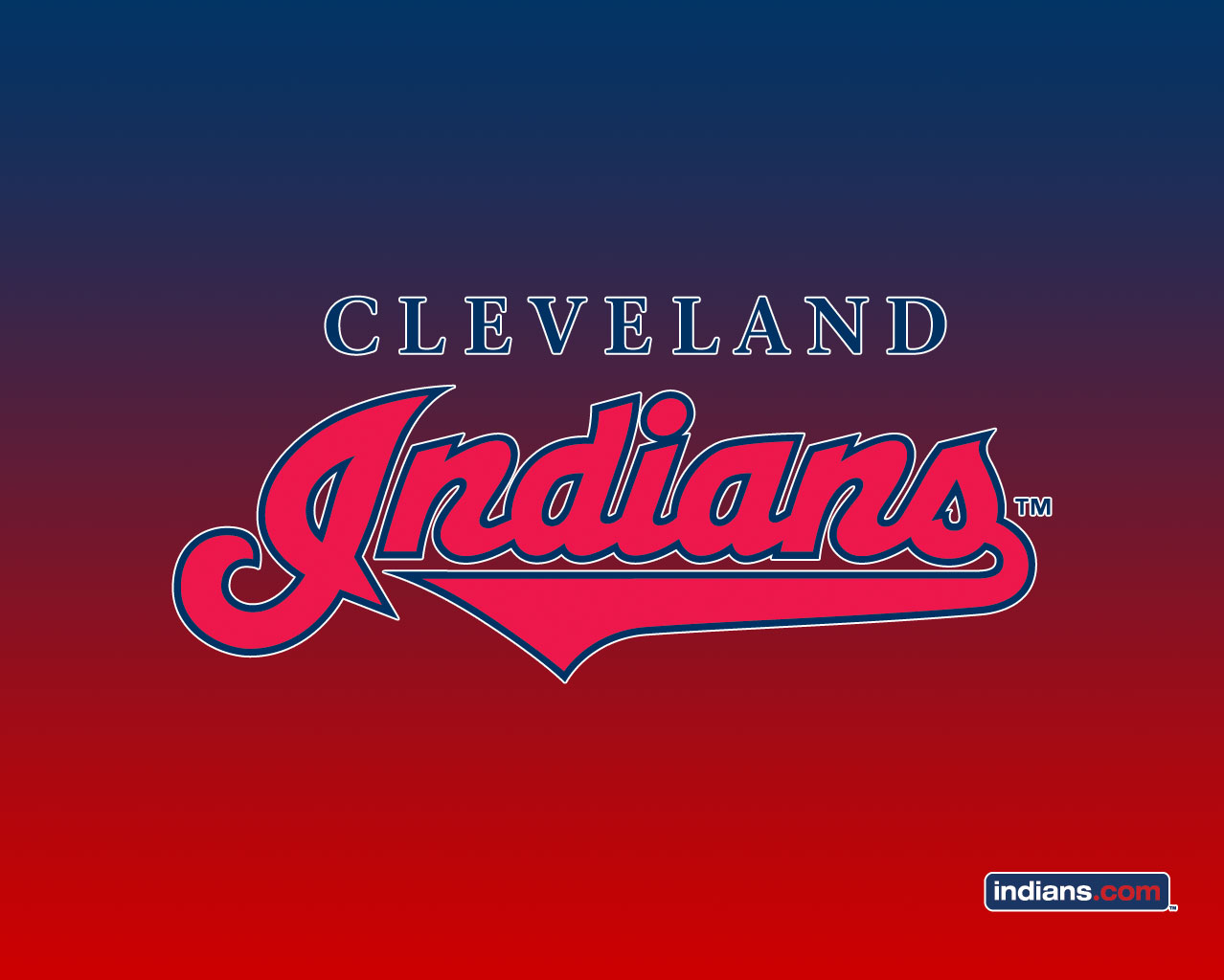 Cleveland Indians W Gradient Background X
