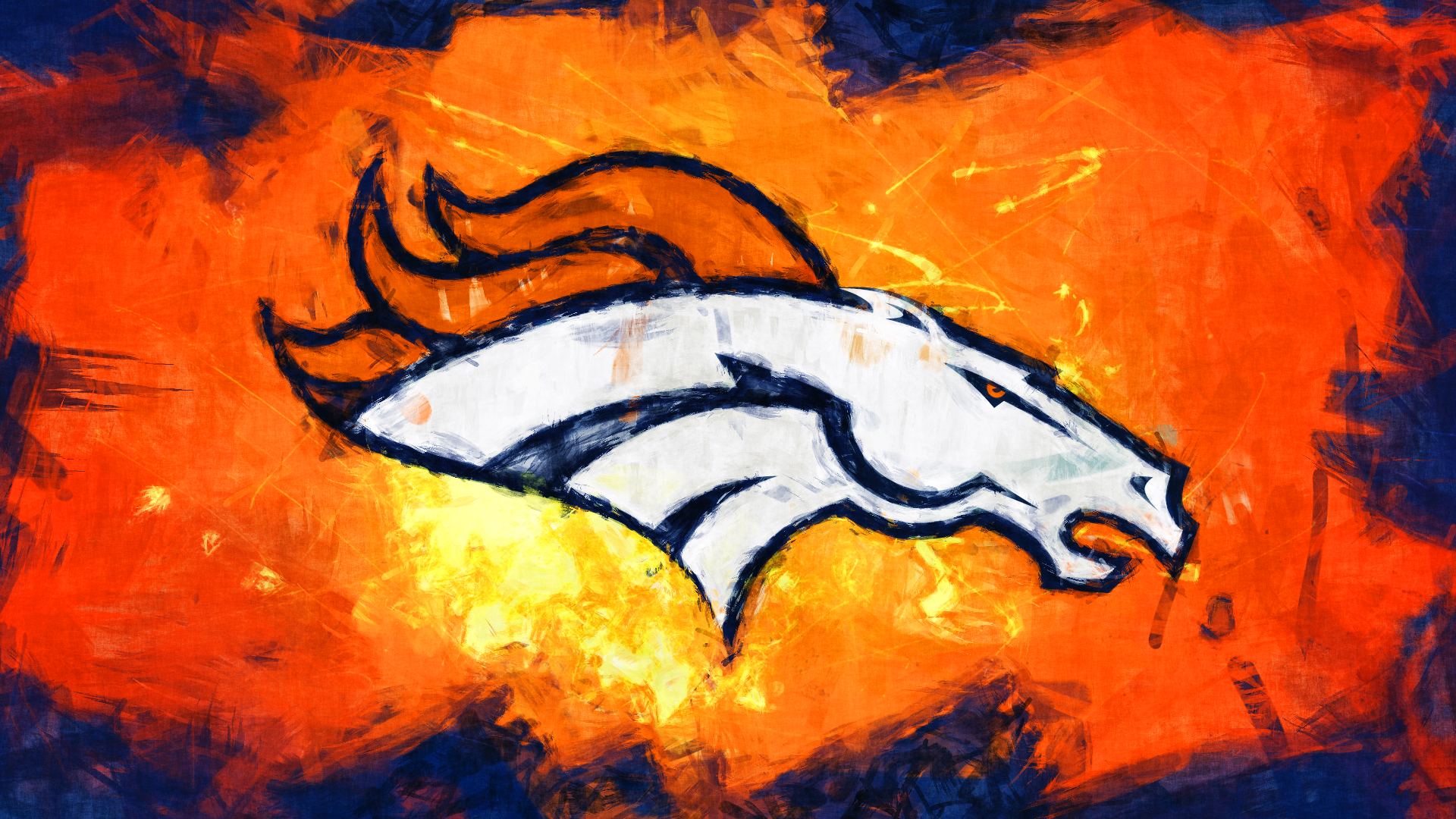 Wallpaper : denver broncos, Rocky Mountain National Park, fan art