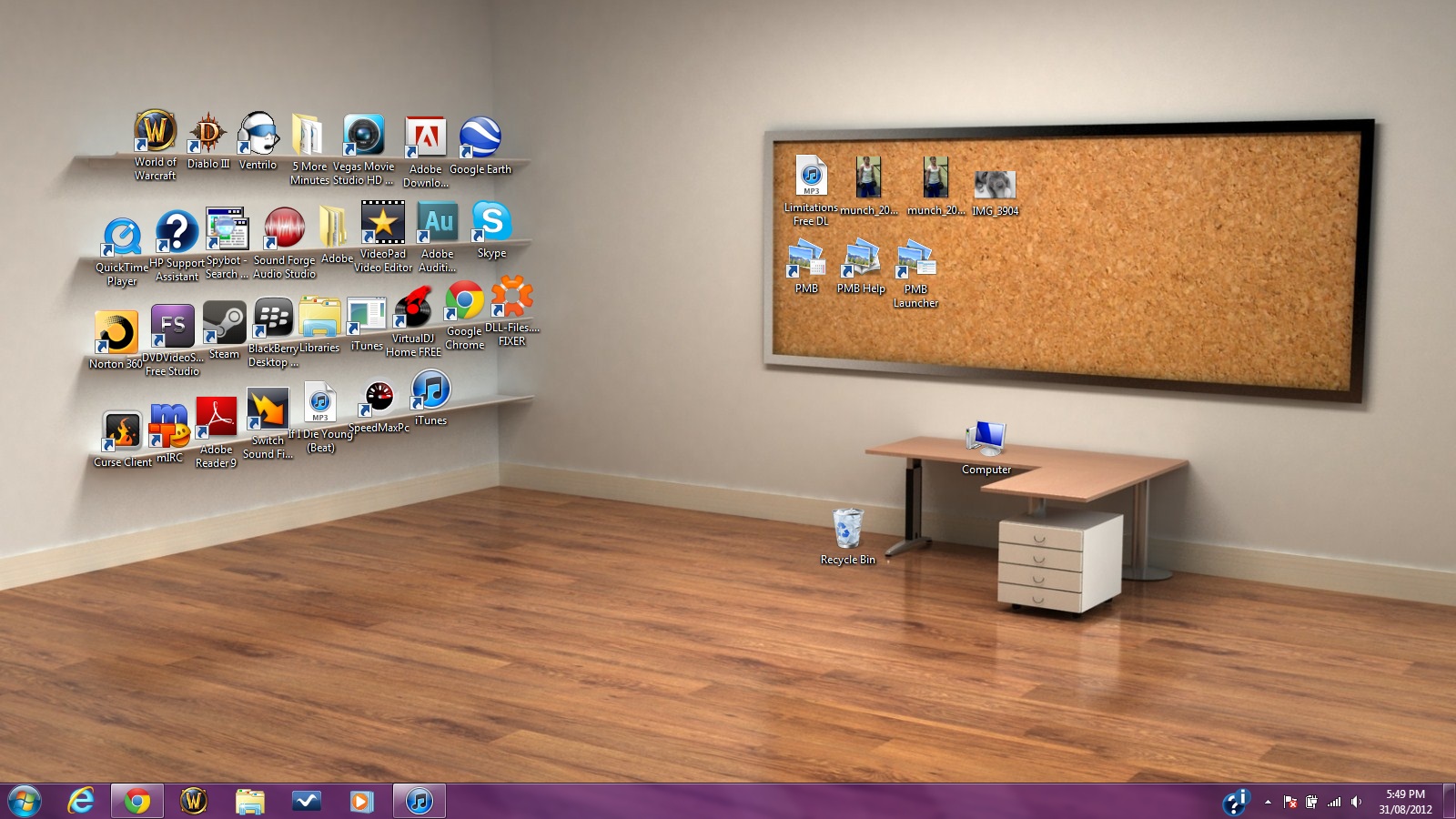 Desk and Shelves Desktop Wallpaper - WallpaperSafari