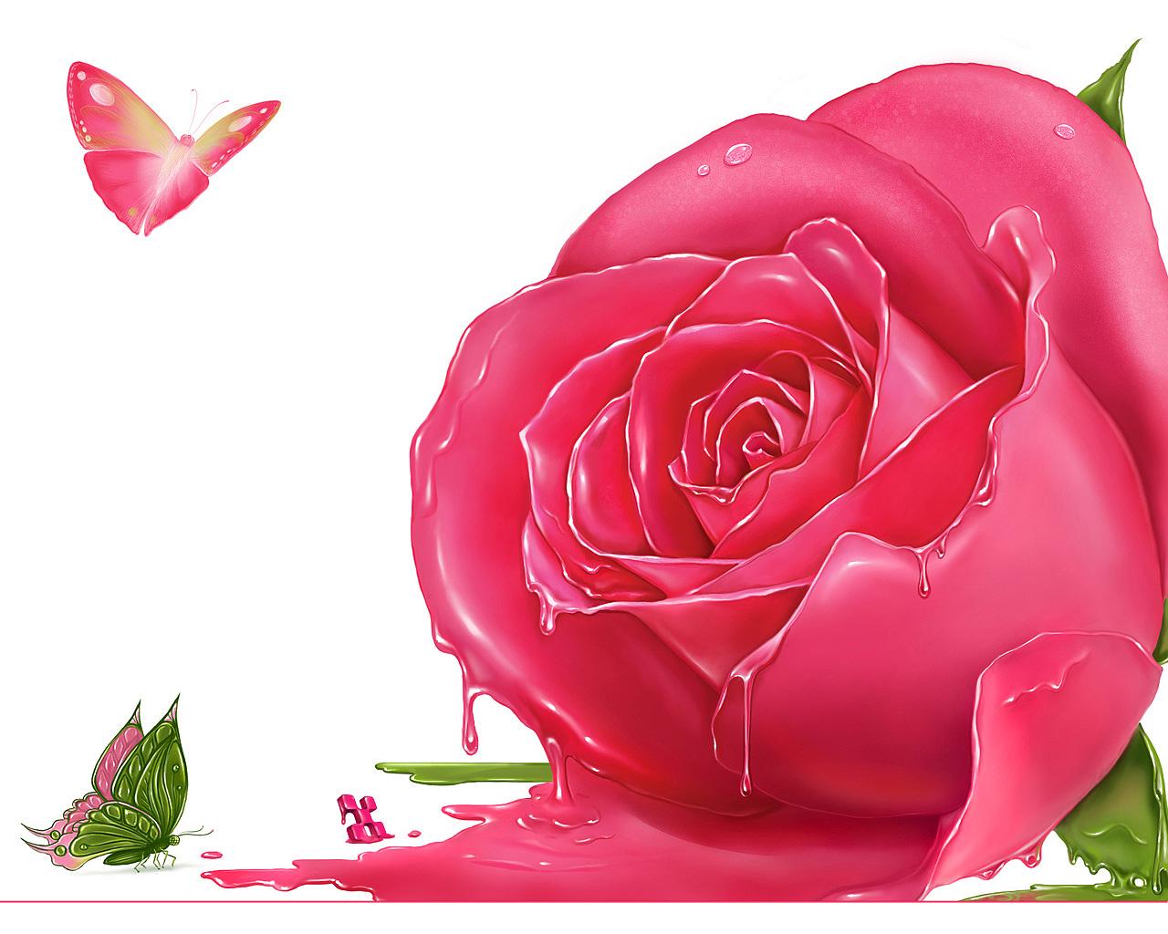 Pink Roses Rose Wallpaper Light