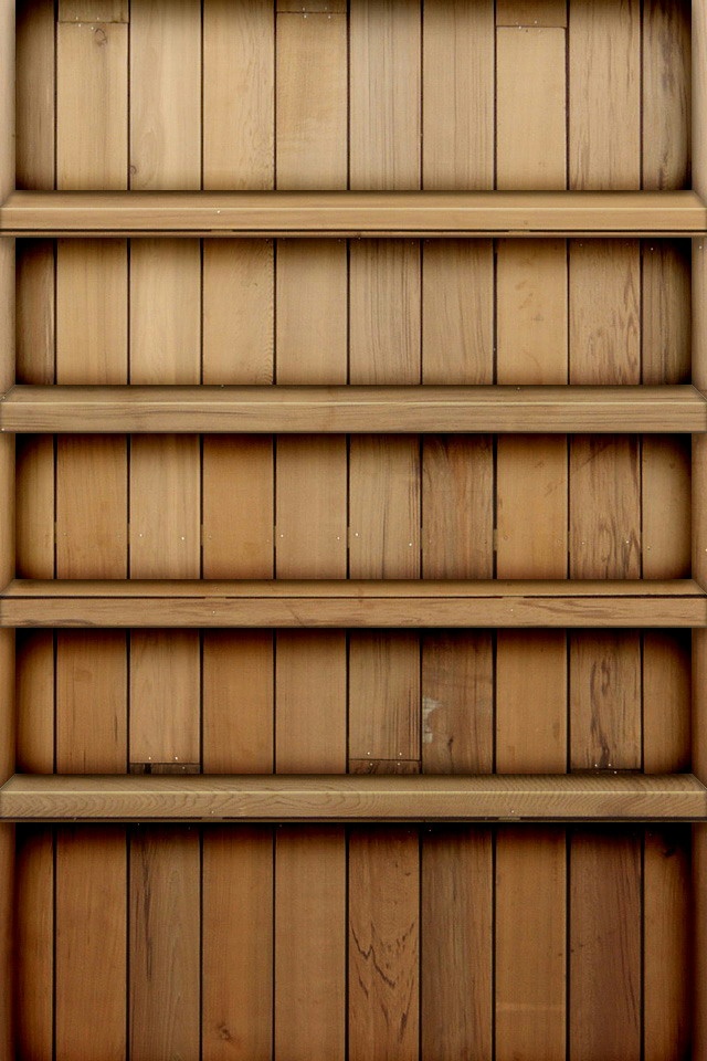 Bookshelf Wood iPhone Wallpaper And 4s