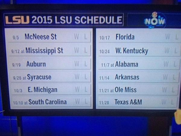 Jacques Doucet On Lsu Football Schedule Wafb T
