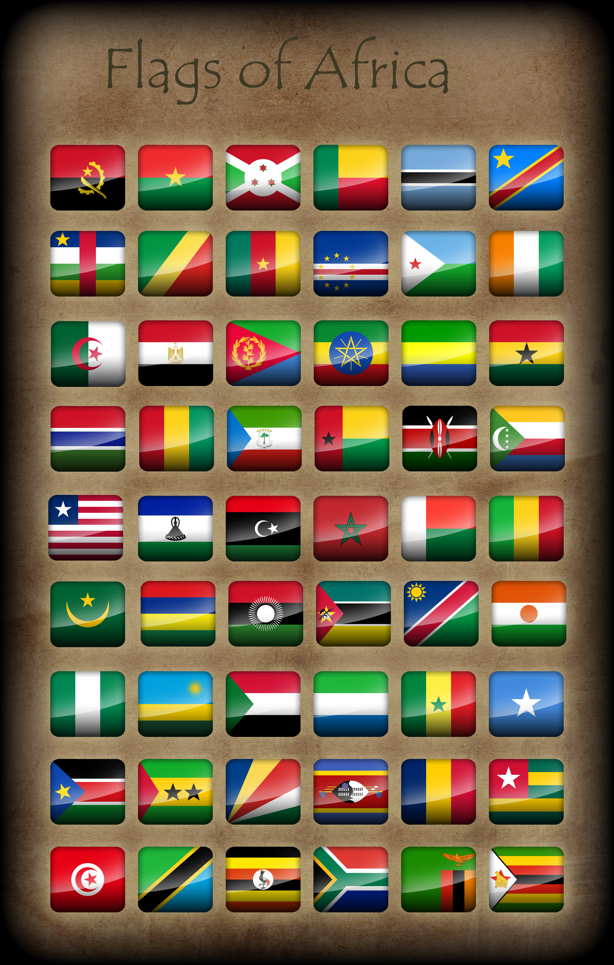 Flags Of Africa Icons By Kristo1594