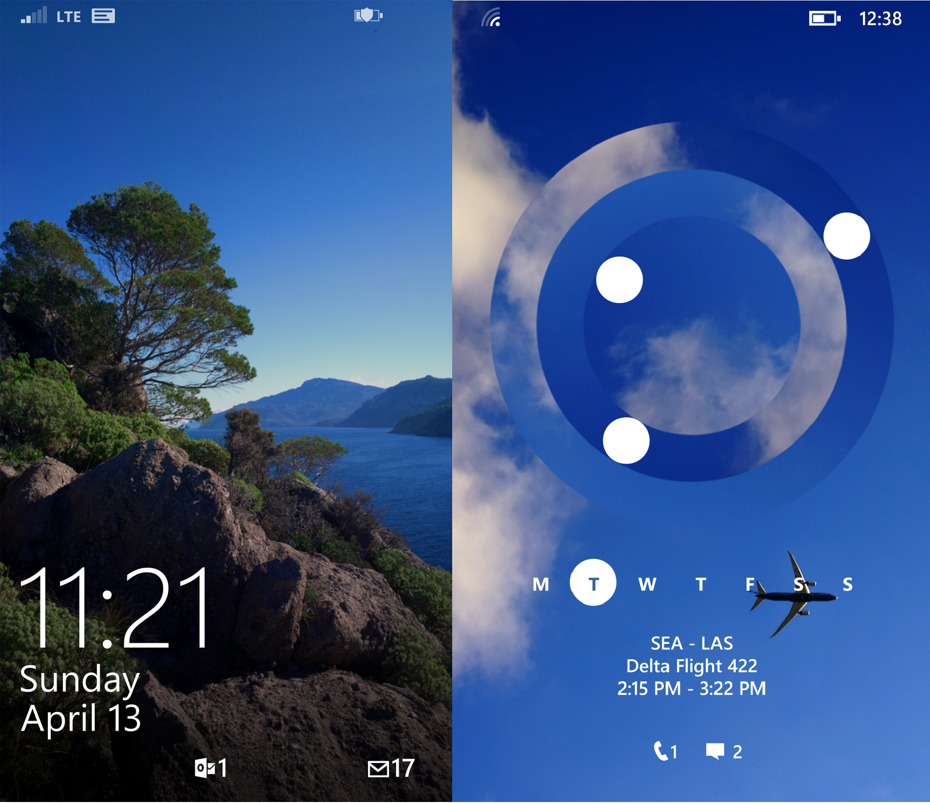 The Current Left And Future Right Windows Phone Lock Screens