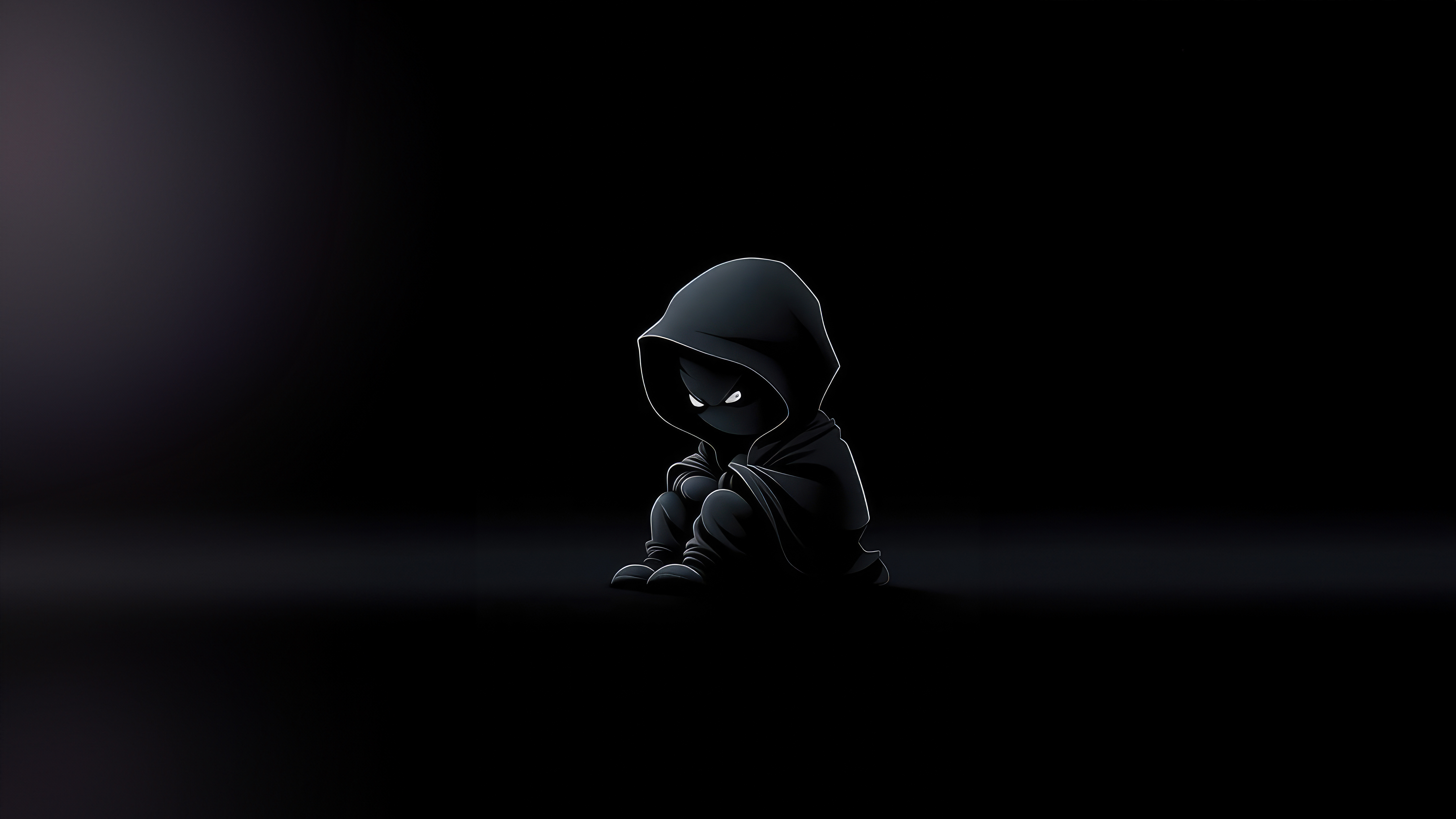 Dark Soul Boy Minimal Hoodie Wallpaper HD Artist 4k