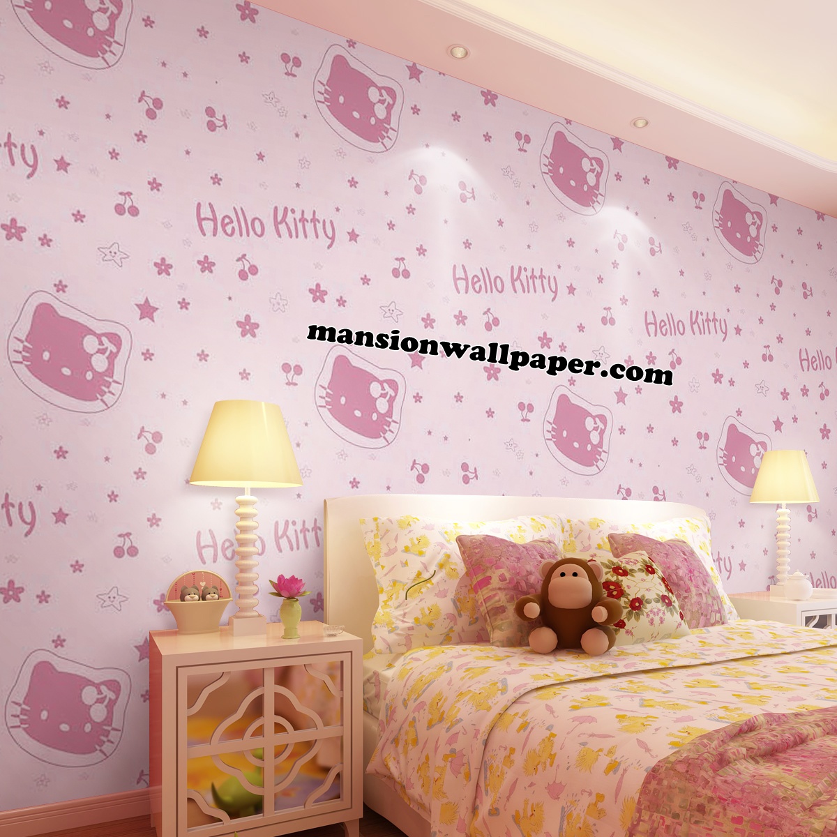 Jual Wallpaper Dinding Anak Hello Kitty Mansion