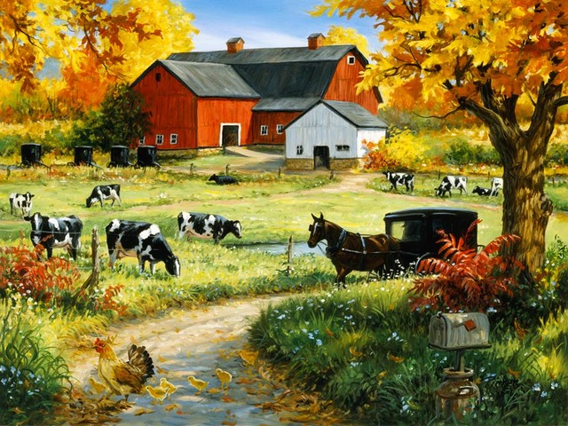 Amish Red Barn Wall Art Farmhouse Wallpaper By Murals Your Way