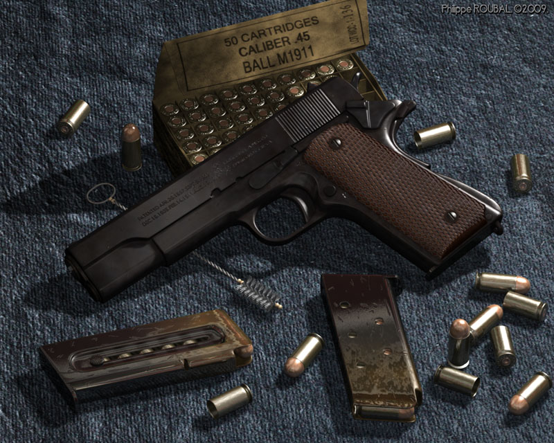 Colt A1 Rendered With Blender Internal Finished Projects