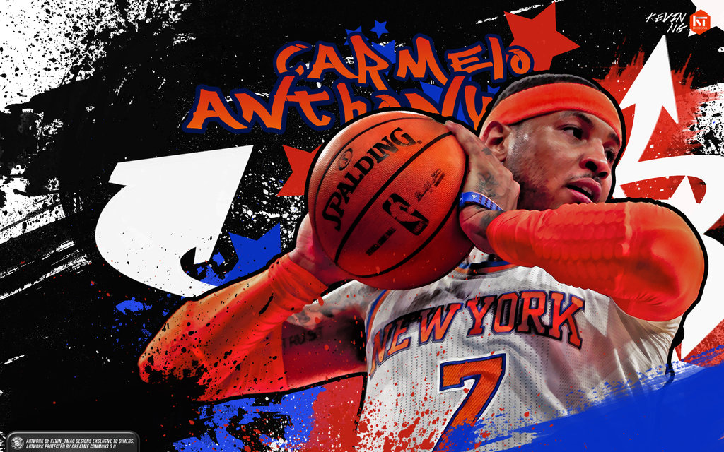Carmelo Anthony Graffiti Style Wallpaper by Kevin tmac 1024x640