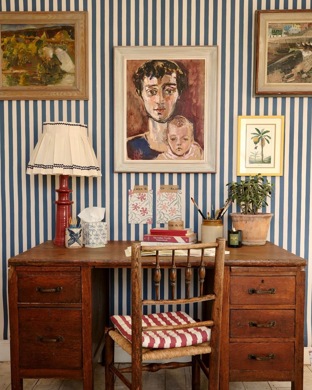 Wallpaper Ideas Stripes Blue Alicepalmerco