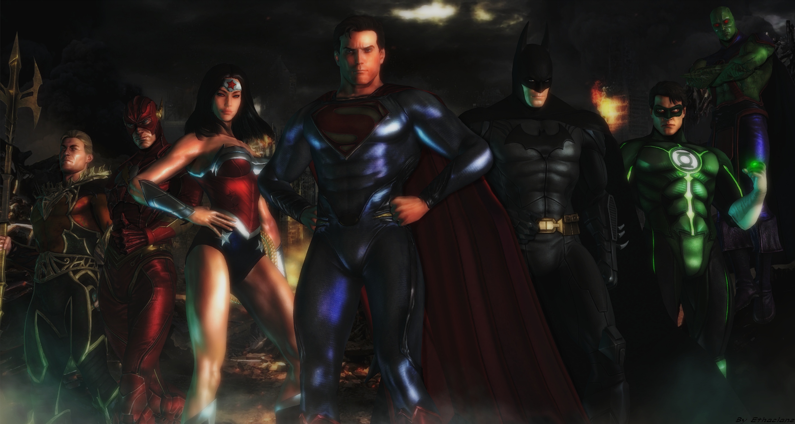 Justice league wallpaper by ethaclane on
