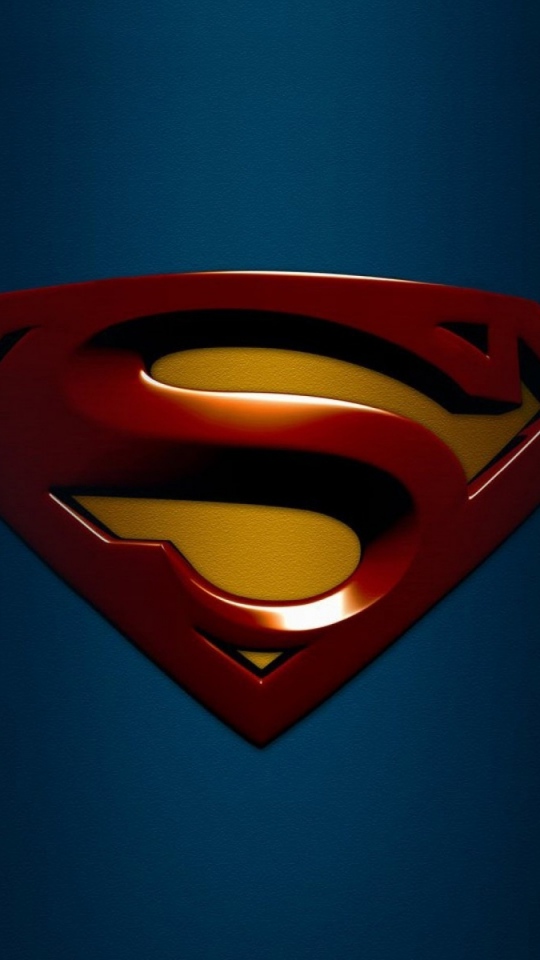 Wallpaper Superman Blue Background Logo Android