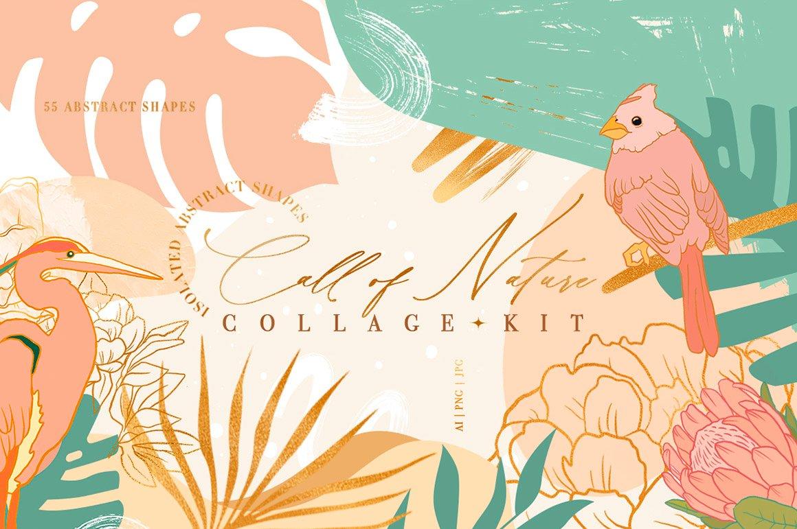 Call Of Nature Collage Kit Design Cuts