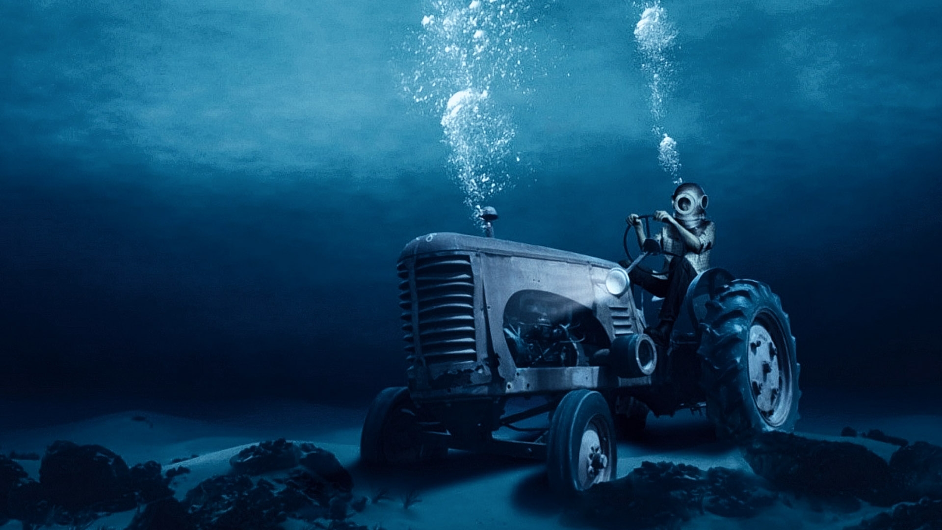 Awesome Tractor Undersea Wallpaper Hd Wallpaperlepi