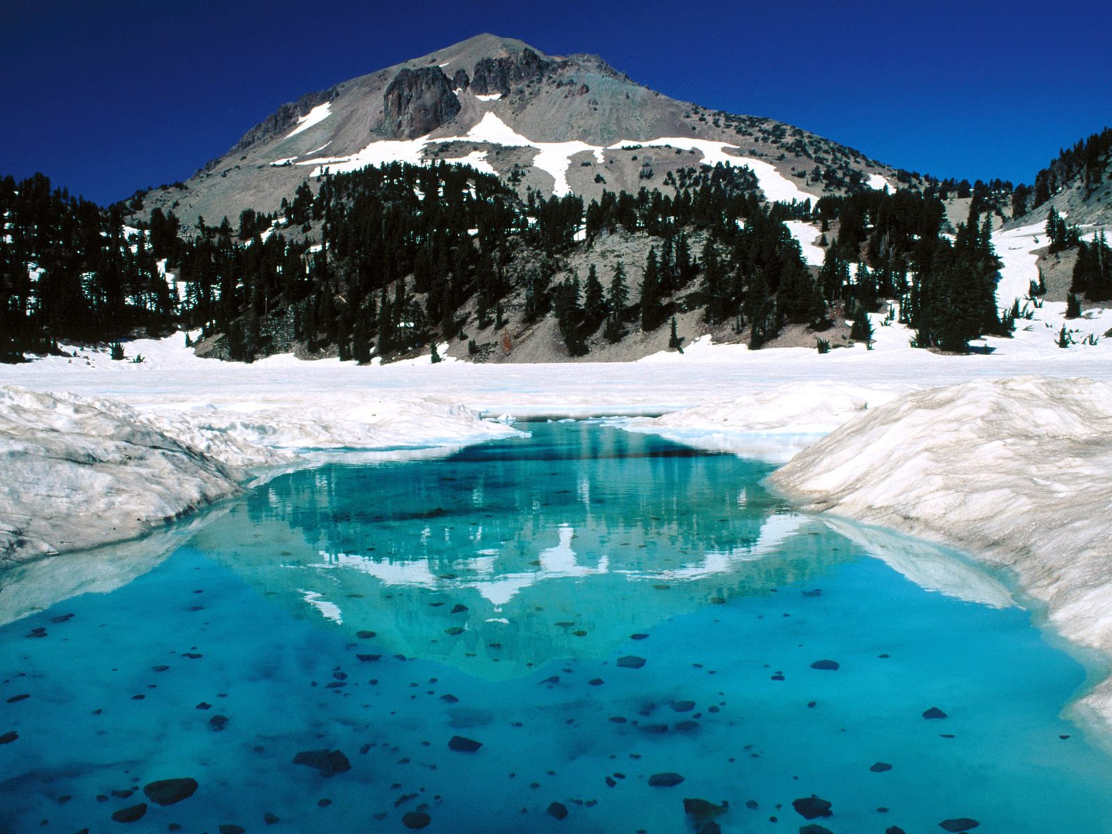 The Thaw Lassen Volcanic National Park California Wallpaper