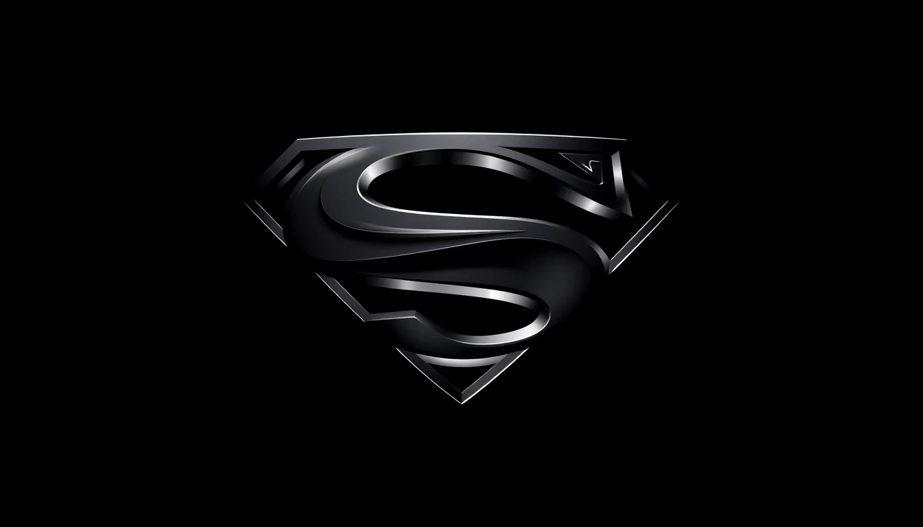Black Superman Logo Wallpaper