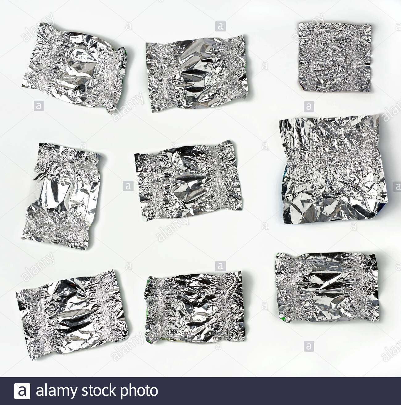 🔥 Free download various crumpled foil used candy wrappers on a white ...