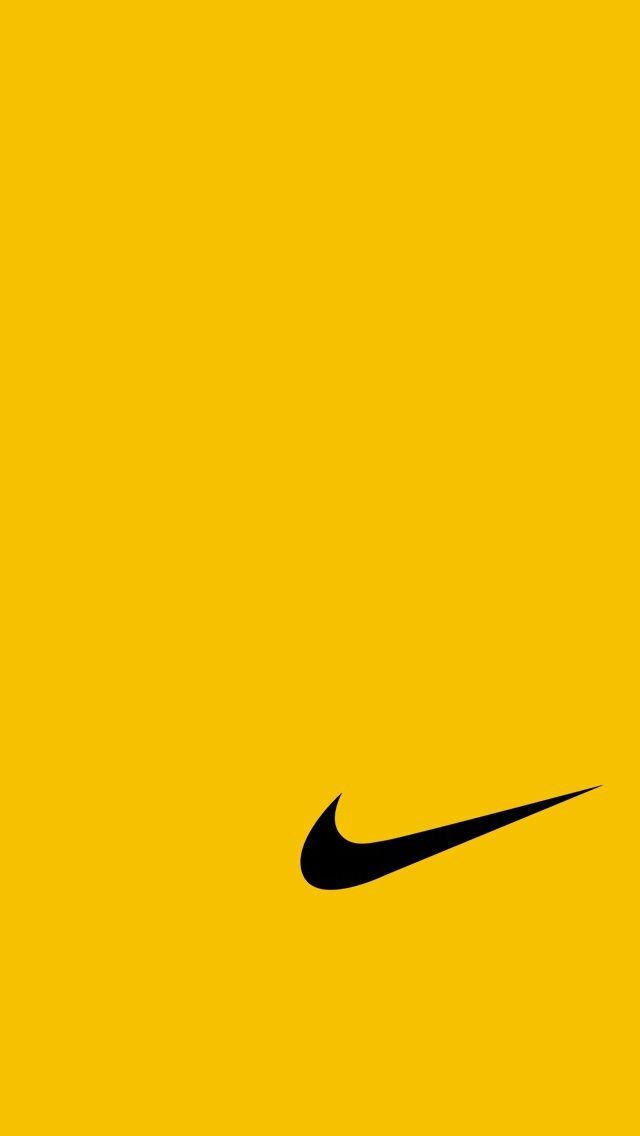 Apple iPhone Wallpaper Nike Logo Yellow
