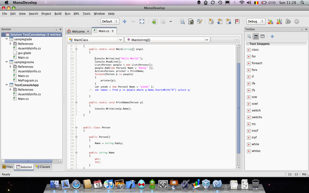 Mono And Monodevelop On Osx Benny Michielsen