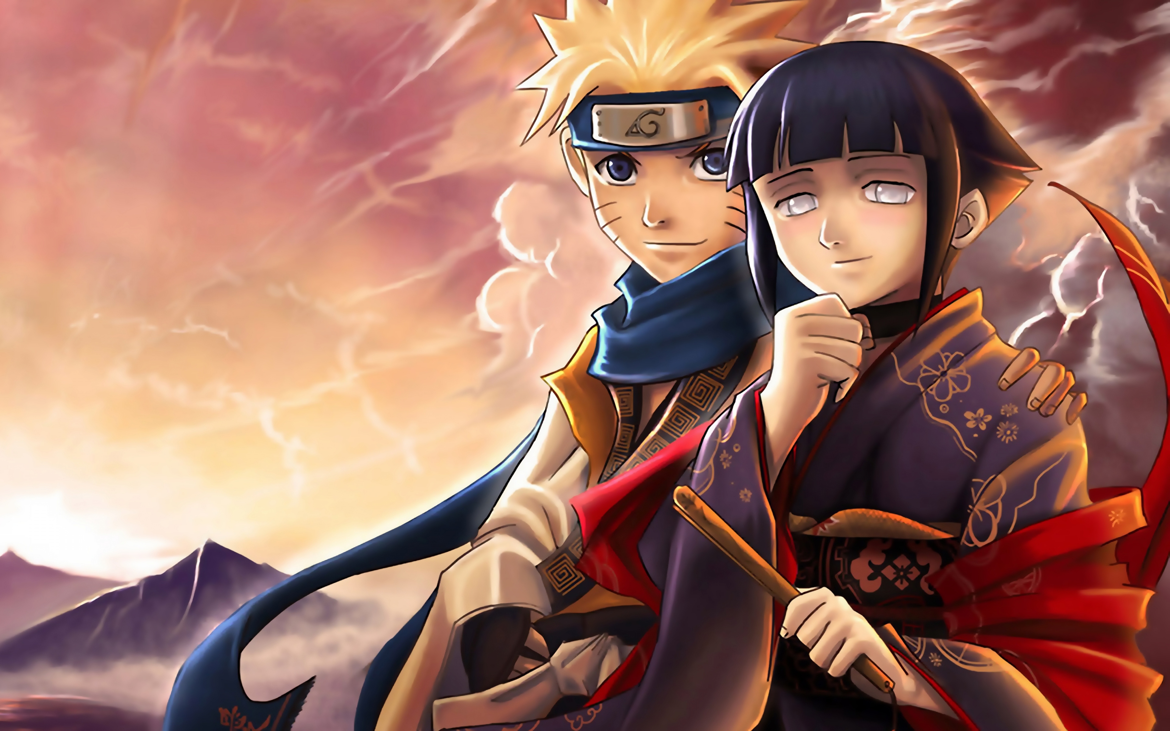 Free download Wallpaper 3840x2400 boy girl naruto kimono ...