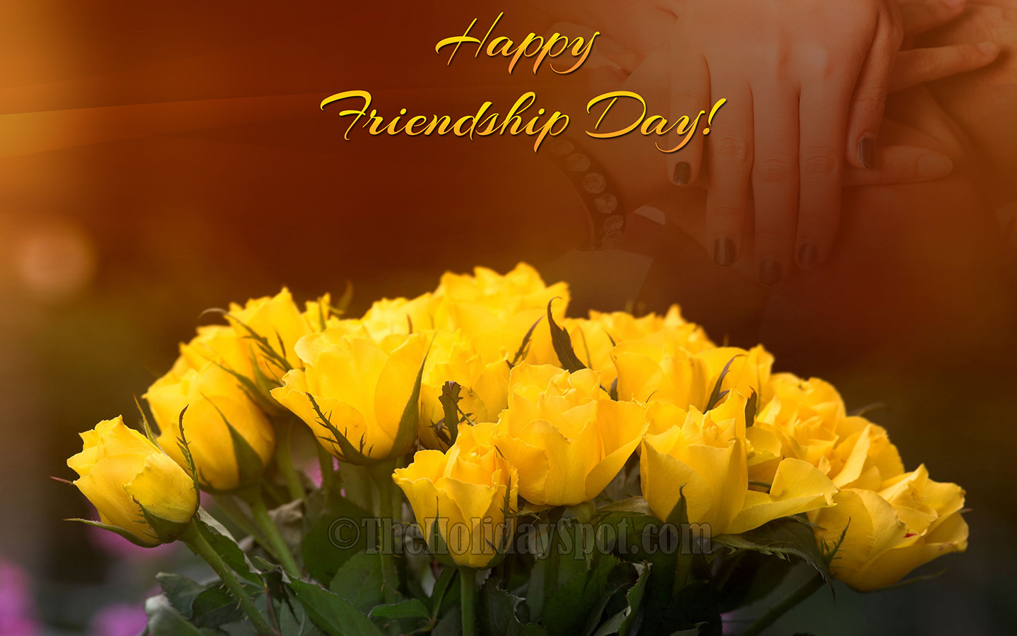 Happy Friendship Day Yellow Rose