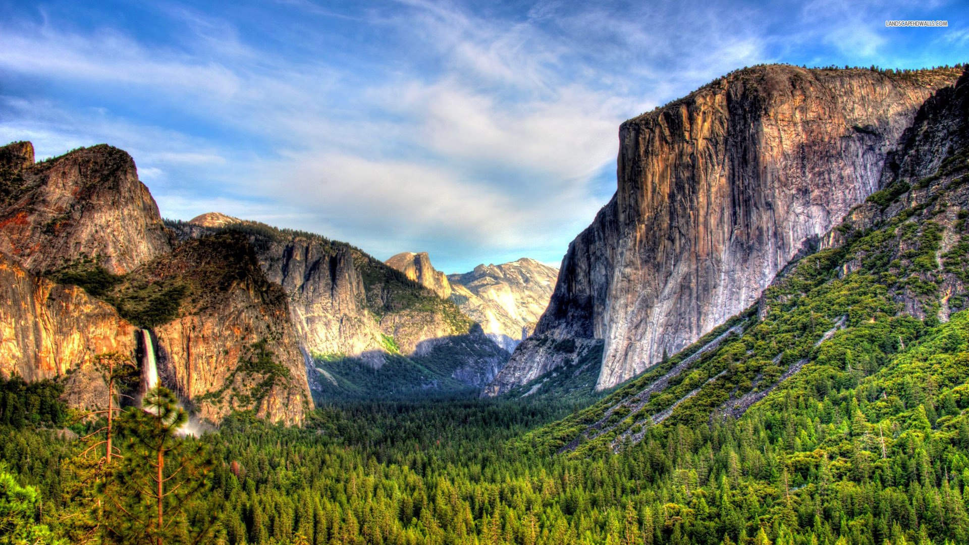 Yosemite Mountain Landscape Wallpaper HD Background
