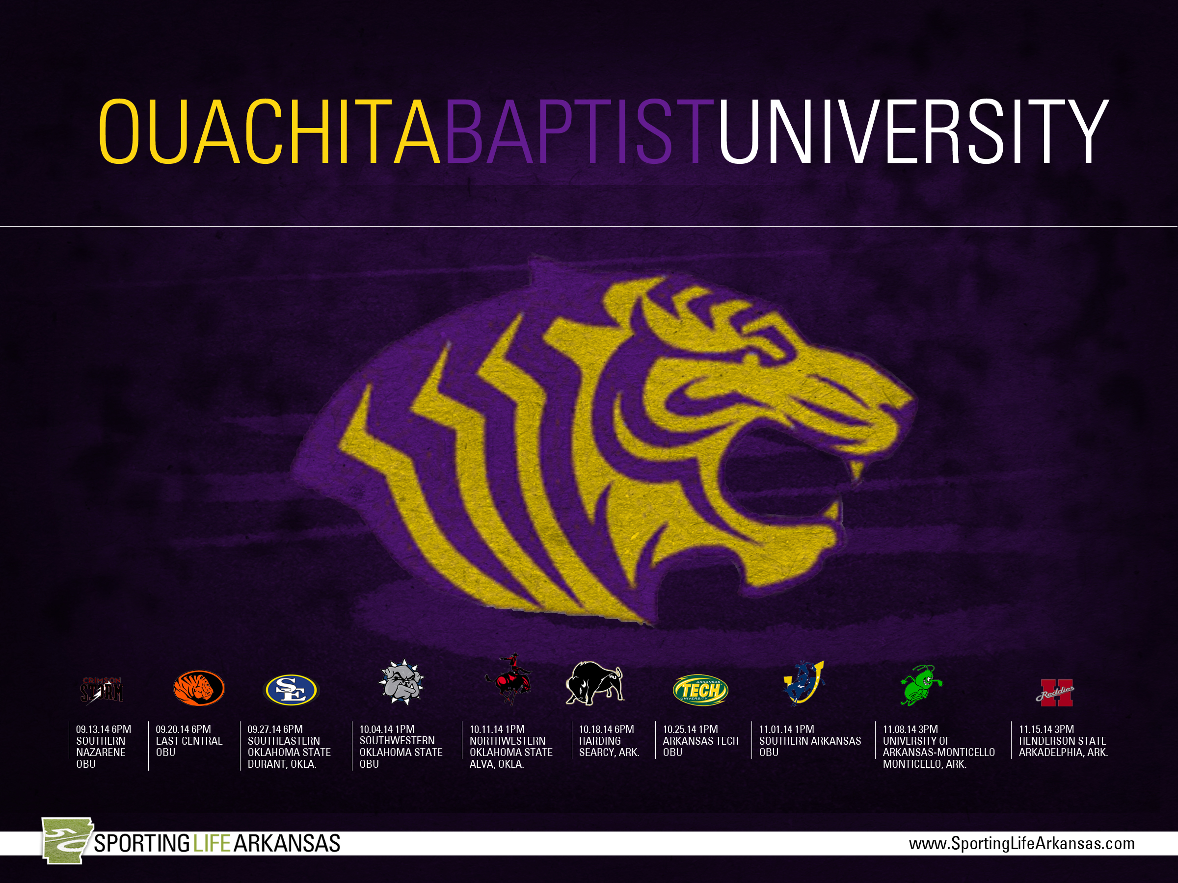Here Is Your Ouachita Baptist Tigers Football Schedule Wallpaper