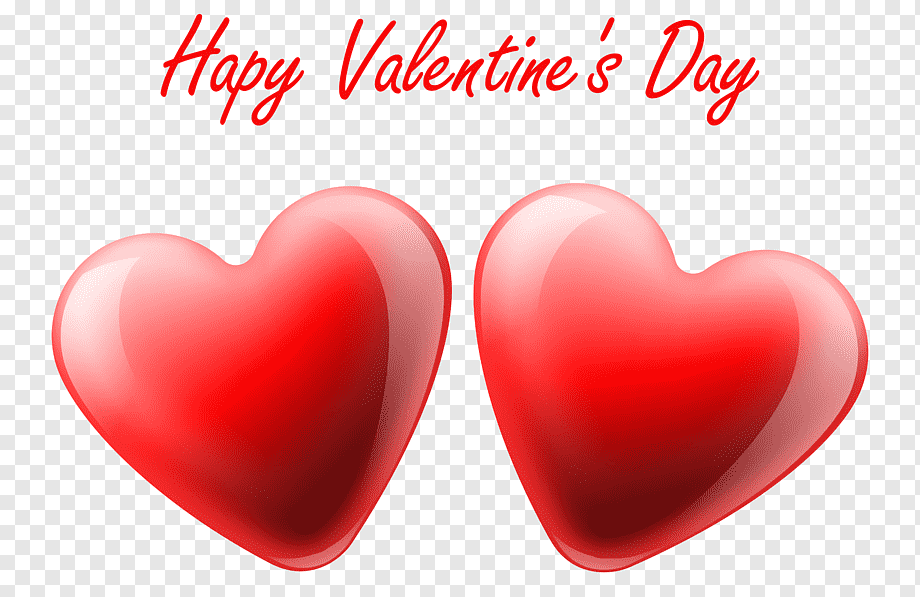 Two Hearts With Happy Valentine S Day Text Overlay