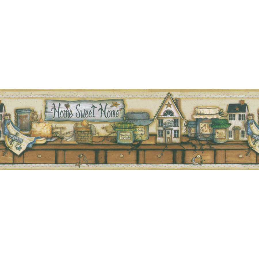 Home Sweet Home Country Shelf Prepasted Wallpaper Border
