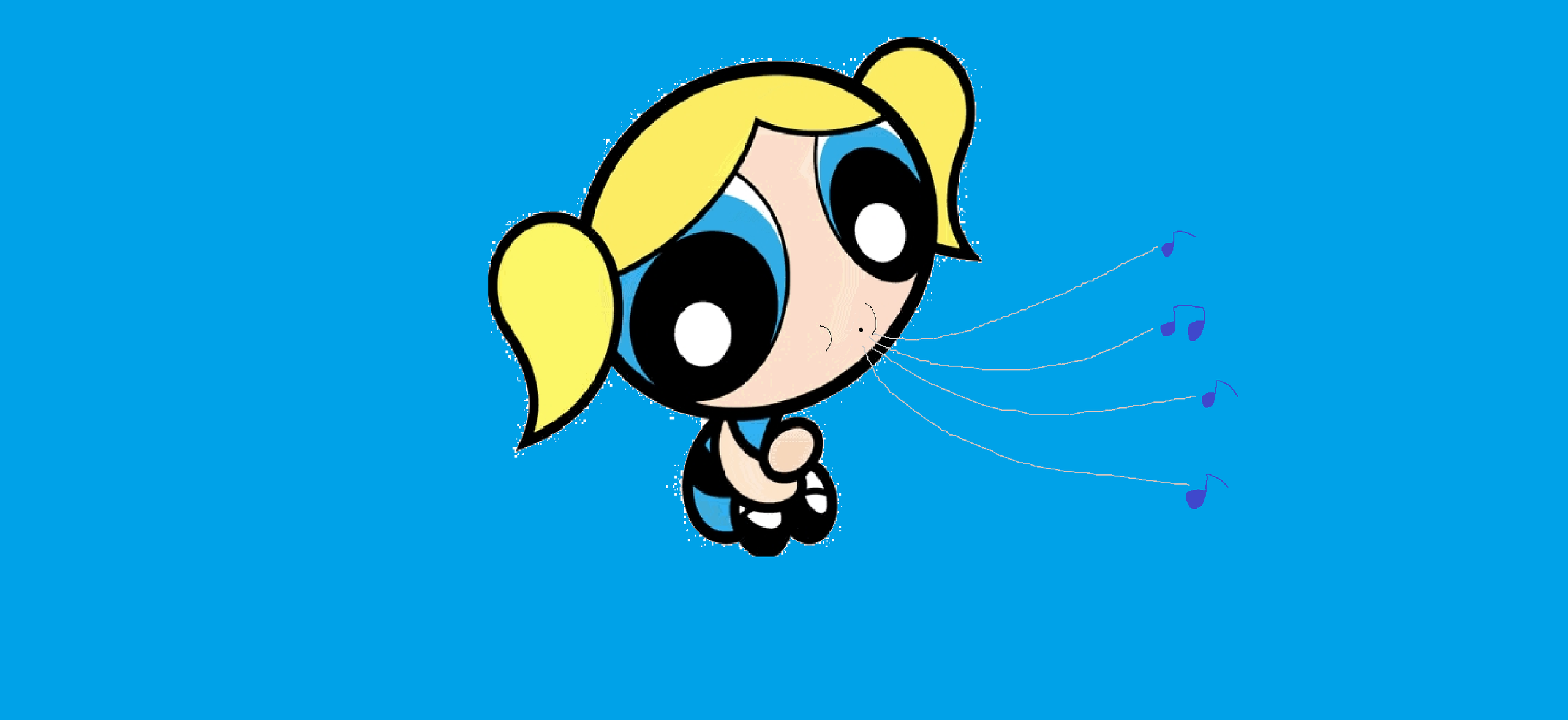 Powerpuff Girls Image Bubbles Whistling Innocently To Herself HD