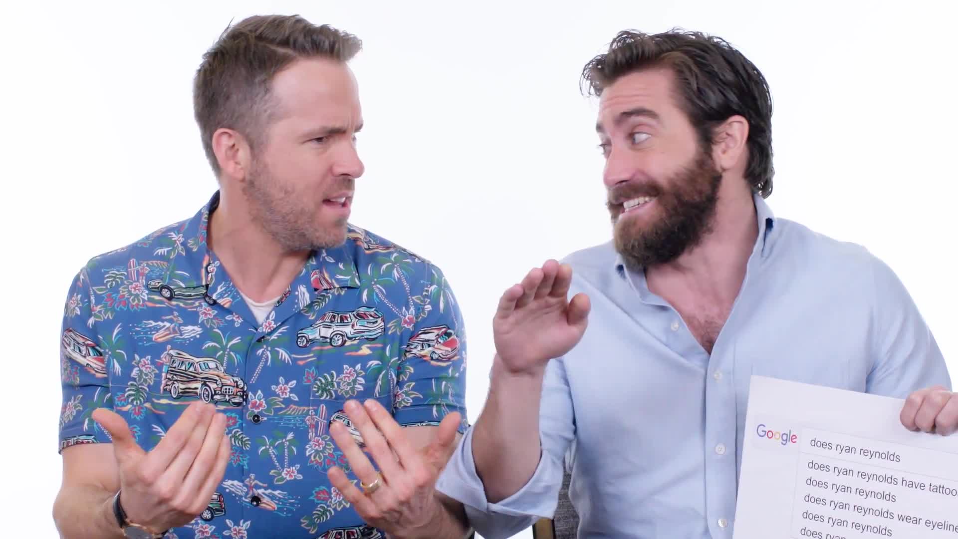 Watch Ryan Reynolds Jake Gyllenhaal Answer The Web S Most