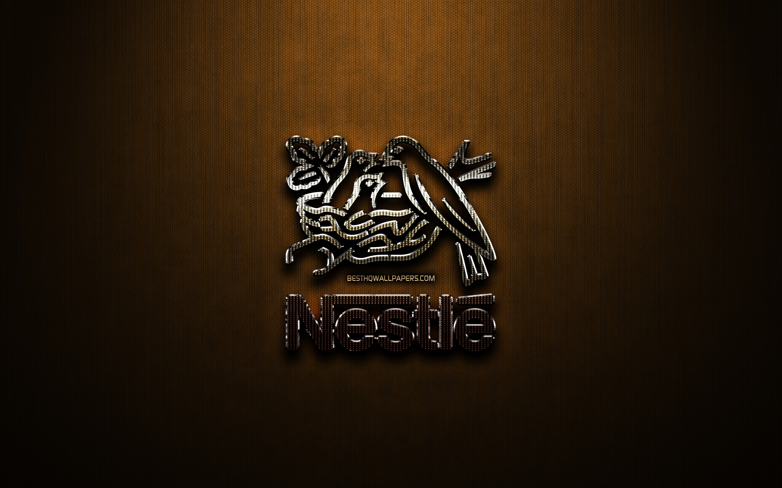 🔥 Free download Download wallpapers Nestle glitter logo creative bronze ...