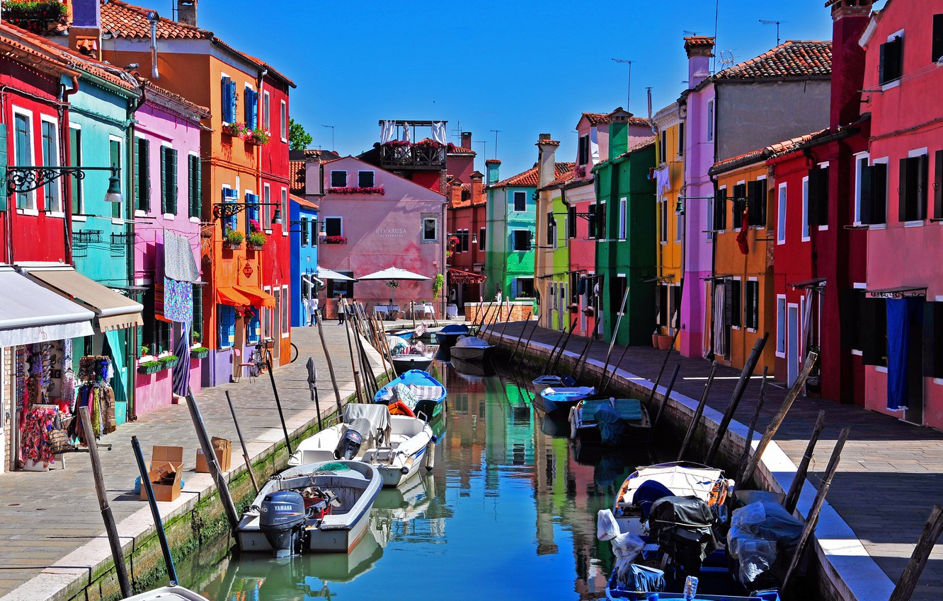 Wallpaper The Sky Home Boats Italy Venice Channel Burano