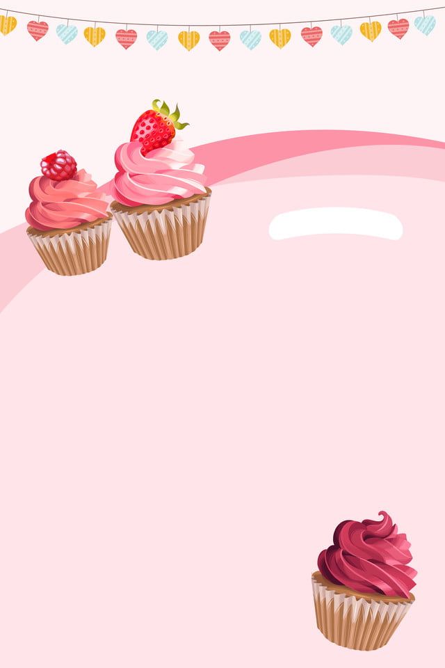 Simple Pink Cute Cake Poster Design Background Wallpaper