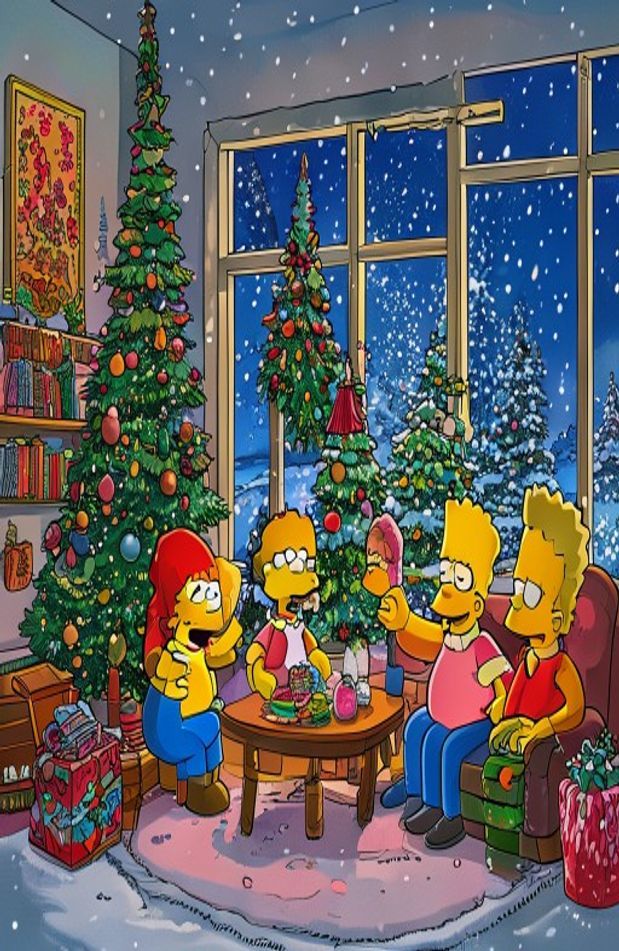Simpsons Christmas Wallpaper