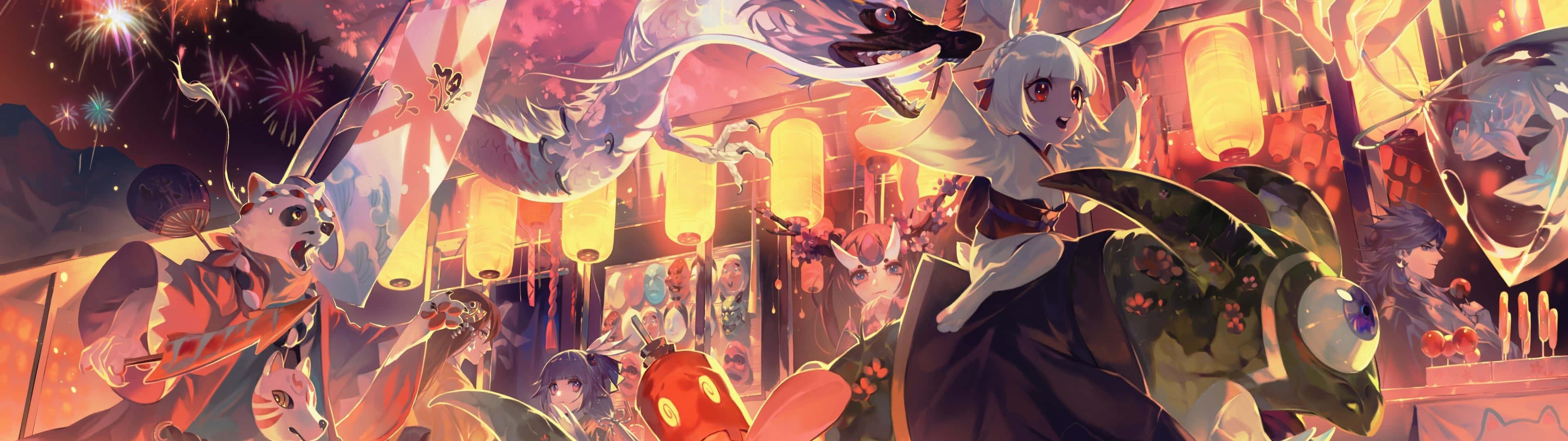 Download A surreal anime fantasy in full desktop HD Wallpaper