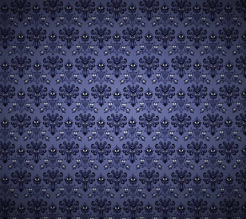 Dark Blue Flower Background Retro Pattern